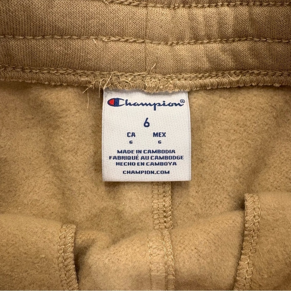 Champion Boy’s Heritage Graphic Joggers/Sweatpants Khaki/Tan With Logo Size 6 - Picture 8 of 10